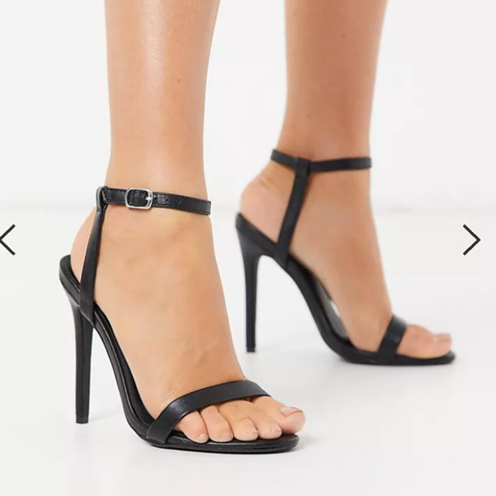 Never Worn! Missguided barely there heeled sandals - Size 10